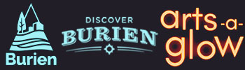 Burien and Arts-A-glow logos